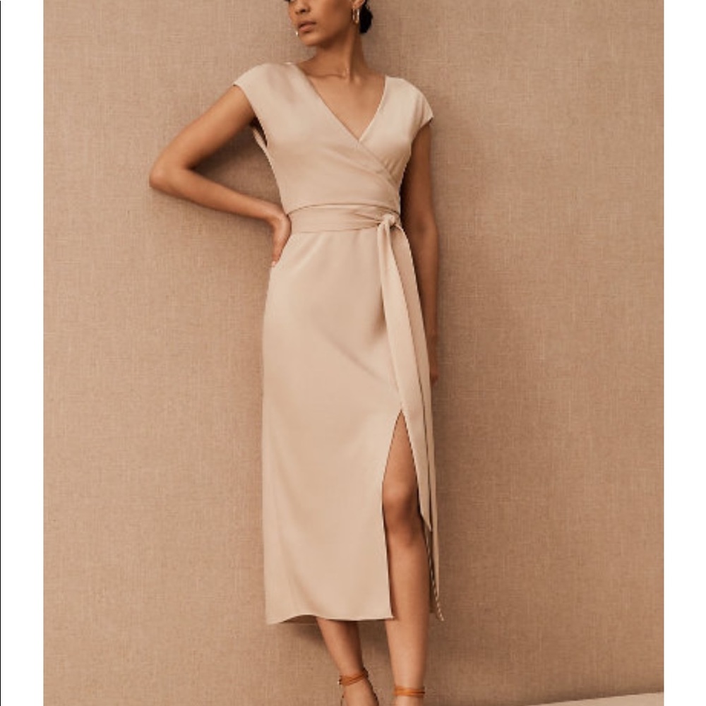 BHLDN bridesmaid dress oyster